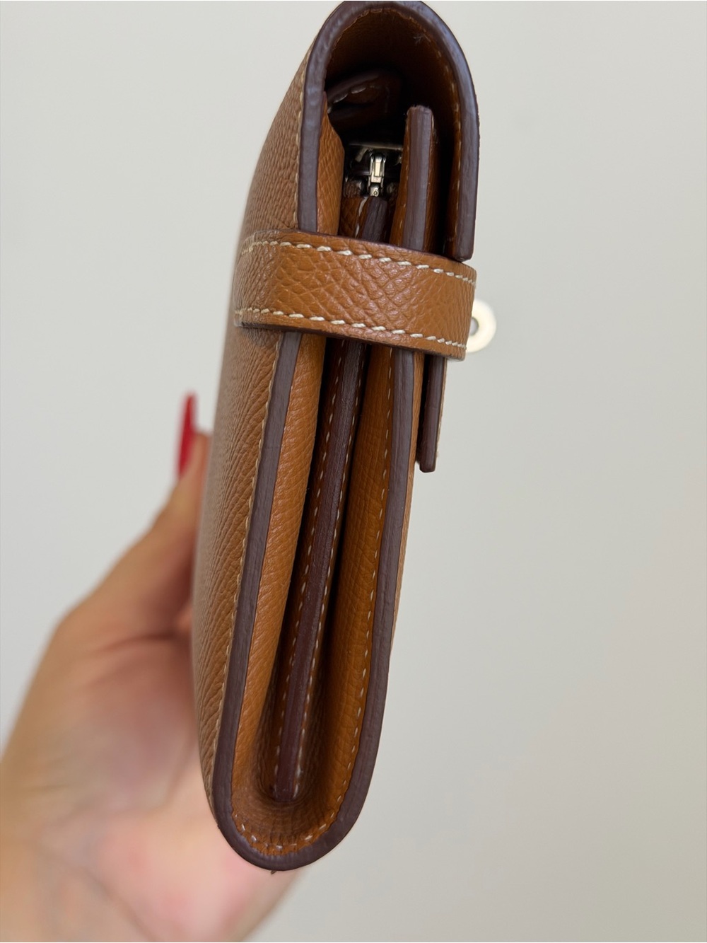 Hermes Gold Epsom Kelly Wallet with Palladium Hardware 2018 - Picture 4 of 8